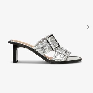 Silver Ganni Heel Sandals